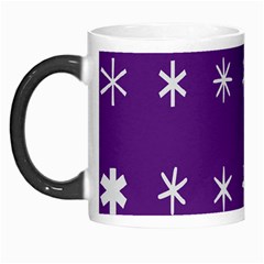 Purple Flower Floral Star White Morph Mugs by Mariart