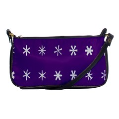 Purple Flower Floral Star White Shoulder Clutch Bags by Mariart