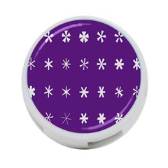 Purple Flower Floral Star White 4-port Usb Hub (two Sides)  by Mariart