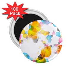 Lamp Color Rainbow Light 2 25  Magnets (100 Pack) 