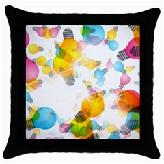 Lamp Color Rainbow Light Throw Pillow Case (black)