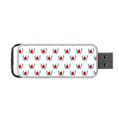 Sage Apple Wrap Smile Face Fruit Portable Usb Flash (two Sides) by Mariart