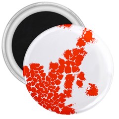 Red Spot Paint 3  Magnets