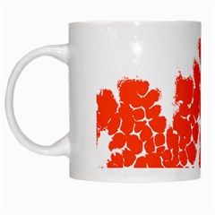 Red Spot Paint White Mugs