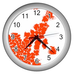 Red Spot Paint Wall Clocks (Silver) 