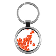 Red Spot Paint Key Chains (Round) 
