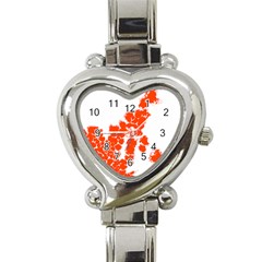 Red Spot Paint Heart Italian Charm Watch