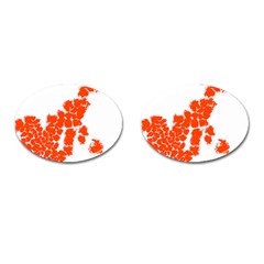 Red Spot Paint Cufflinks (Oval)