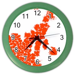 Red Spot Paint Color Wall Clocks