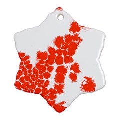 Red Spot Paint Snowflake Ornament (Two Sides)