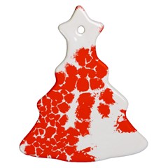 Red Spot Paint Christmas Tree Ornament (Two Sides)