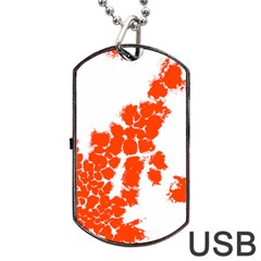 Red Spot Paint Dog Tag USB Flash (Two Sides)