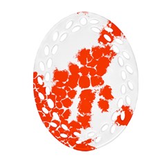 Red Spot Paint Ornament (Oval Filigree)
