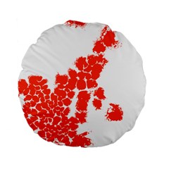 Red Spot Paint Standard 15  Premium Flano Round Cushions