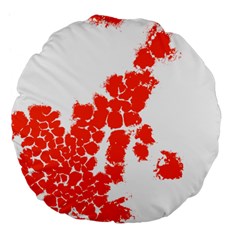 Red Spot Paint Large 18  Premium Flano Round Cushions
