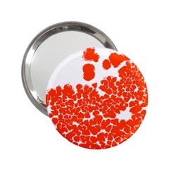 Red Spot Paint White Polka 2 25  Handbag Mirrors