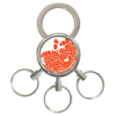 Red Spot Paint White Polka 3-ring Key Chains by Mariart