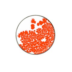 Red Spot Paint White Polka Hat Clip Ball Marker by Mariart