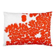 Red Spot Paint White Polka Pillow Case (two Sides)