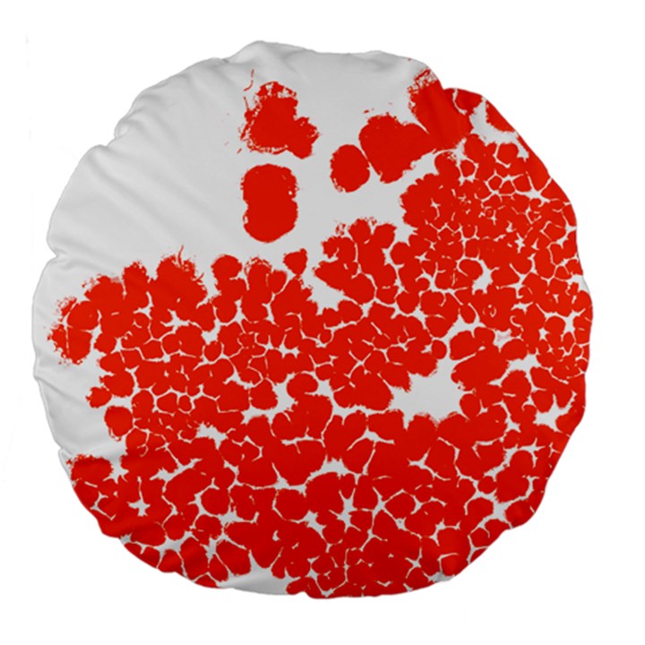 Red Spot Paint White Polka Large 18  Premium Flano Round Cushions