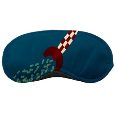 Rocket Ship Space Blue Sky Red White Fly Sleeping Masks