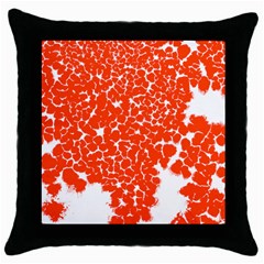 Red Spot Paint White Throw Pillow Case (Black)
