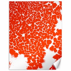 Red Spot Paint White Canvas 12  x 16  