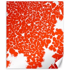 Red Spot Paint White Canvas 20  x 24  