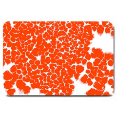 Red Spot Paint White Large Doormat 