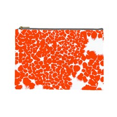Red Spot Paint White Cosmetic Bag (Large) 