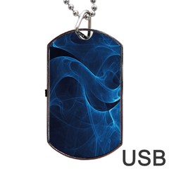 Smoke White Blue Dog Tag Usb Flash (two Sides)