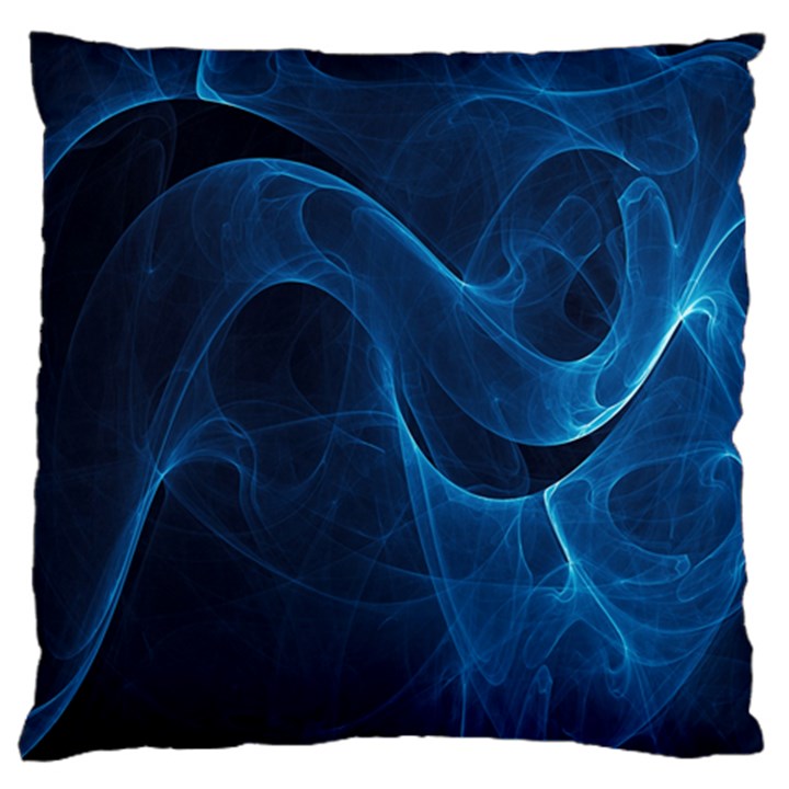 Smoke White Blue Large Cushion Case (Two Sides)