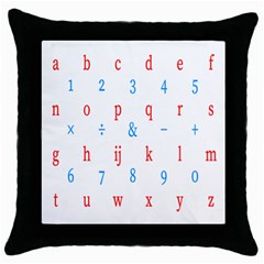 Source Serif Number Throw Pillow Case (black) by Mariart