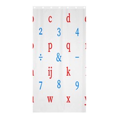 Source Serif Number Shower Curtain 36  X 72  (stall)  by Mariart