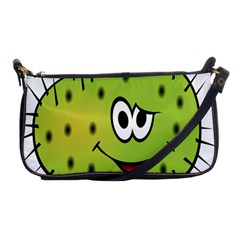 Thorn Face Mask Animals Monster Green Polka Shoulder Clutch Bags by Mariart