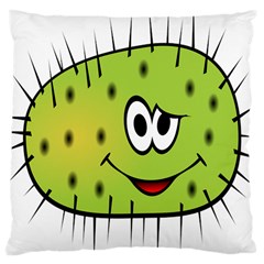 Thorn Face Mask Animals Monster Green Polka Large Cushion Case (one Side) by Mariart