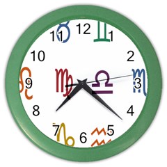 Twelve Signs Zodiac Color Star Color Wall Clocks