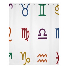 Twelve Signs Zodiac Color Star Shower Curtain 60  X 72  (medium) 