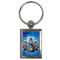 Sound System Music Disco Party Key Chains (rectangle) 