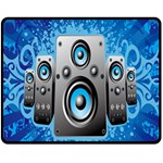 Sound System Music Disco Party Double Sided Fleece Blanket (Medium)  58.8 x47.4  Blanket Back