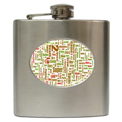 Screen Source Serif Text Hip Flask (6 oz)