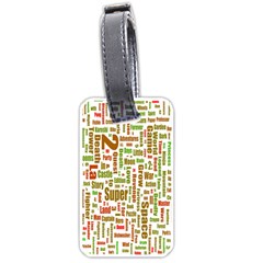 Screen Source Serif Text Luggage Tags (One Side) 