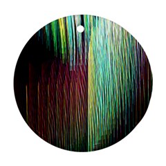 Screen Shot Line Vertical Rainbow Ornament (round)