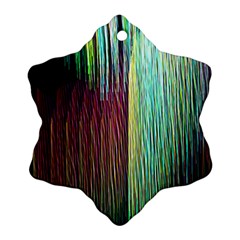 Screen Shot Line Vertical Rainbow Ornament (snowflake)