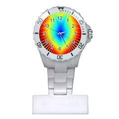 View Max Gain Resize Flower Floral Light Line Chevron Plastic Nurses Watch by Mariart