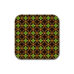 Kiwi Like Pattern Rubber Square Coaster (4 Pack)  by linceazul