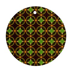 Kiwi Like Pattern Round Ornament (Two Sides)