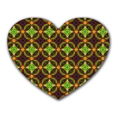 Kiwi Like Pattern Heart Mousepads