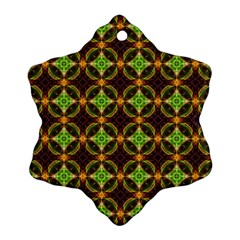 Kiwi Like Pattern Snowflake Ornament (Two Sides)