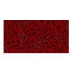 Red Roses Field Satin Shawl by designworld65